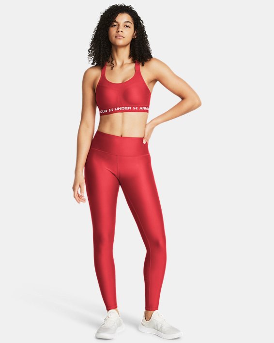 Damen HeatGear® Leggings in voller Länge, Red, pdpMainDesktop image number 2